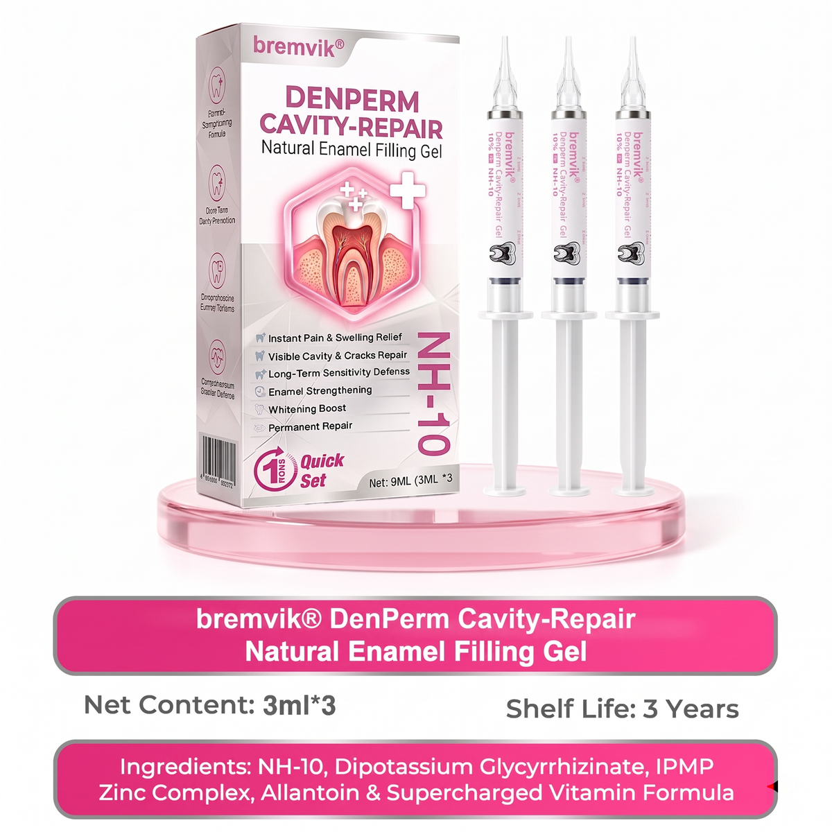 🇺🇸Bremvik® DenPerm Cavity-Repair Natural Enamel Filling Gel